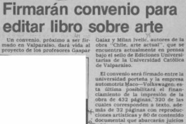 Firmarán convenio para editar libro sobre arte