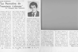 "La narrativa de Francisco Coloane"  [artículo] Wellington Rojas Valdebenito.