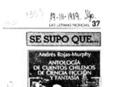 Se supo que --  [artículo].