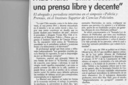 Mac Hale, "Chile necesita una prensa libre y decente"