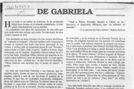 De Gabriela  [artículo] Elier Tabilo Buzeta.