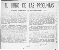 El libro de las preguntas  [artículo] Hernán Poblete Varas.