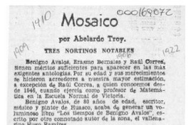 Mosaico  [artículo] Abelardo Troy.