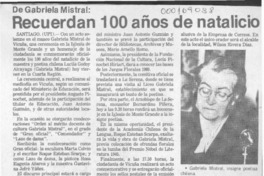 Recuerdan 100 años de natalicio  [artículo].