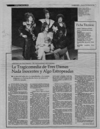 La tragicomedia de tres damas nada inocentes y algo estropeadas