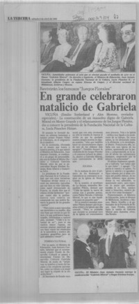 En grande celebraron natalicio de Gabriela