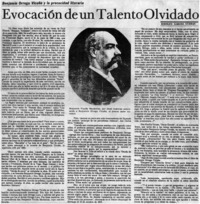 Evocación de un talento olvidado