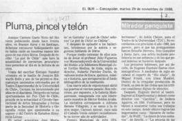 Pluma, pincel y telón