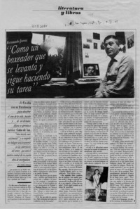 "Como un boxeador que se levanta y sigue haciendo su tarea"  [artículo] Ana María Foxley.