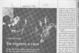 De regreso a casa  [artículo] Virginia Vidal.