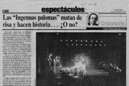 Las "Ingenuas palomas" matan de risa y hacen historia -- O no?