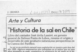 "Historia de la sal en Chile"  [artículo] L. F. C.