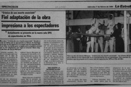 Fiel adaptación de la obra impresiona a los espectadores