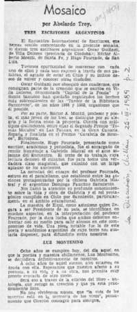 Mosaico  [artículo] Abelardo Troy.