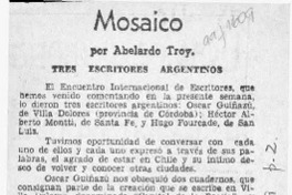 Mosaico  [artículo] Abelardo Troy.