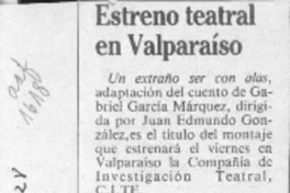 Estreno teatral en Valparaíso
