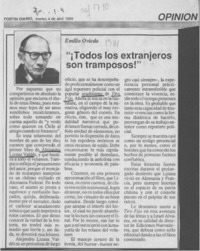 "Todos los extranjeros son tramposos!"
