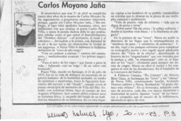 Carlos Moyano Jaña  [artículo] Andrés Sabella.