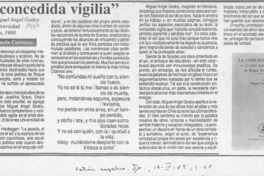 "La concedida vigilia"