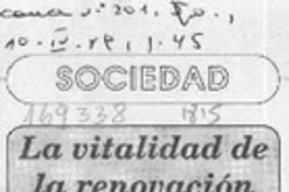 La vitalidad de la renovación  [artículo] Carlos Díaz.