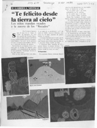 "Te felicito desde la tierra al cielo"  [artículo] Fernando Barraza.