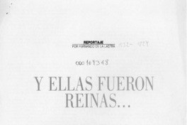 Y ellas fueron reinas --  [artículo] Fernando de la Lastra.