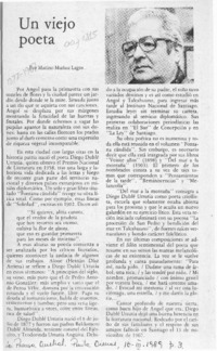 Un viejo poeta  [artículo] Marino Muñoz Lagos.