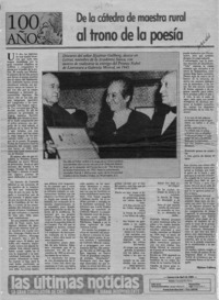 De la cátedra de maestra rural al trono de la poesía