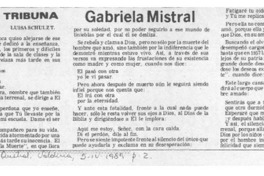 Gabriela Mistral  [artículo] Luisa Schulz T.