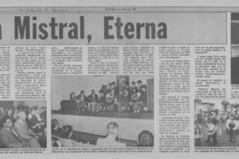 Gabriela Mistral, eterna