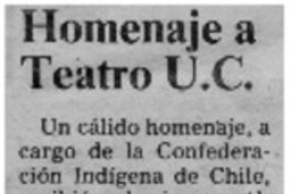Homenaje a Teatro U. C.