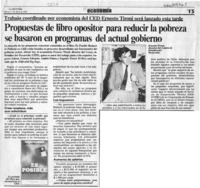 Propuestas de libro opositor para reducir la pobreza se basaron en programas del actual gobierno  [artículo].