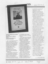 Guía de campo de las aves de Chile  [artículo]Juan Carlos Johow.