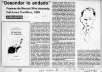 "Desandar lo andado"  [artículo] Guillermo Trejo.