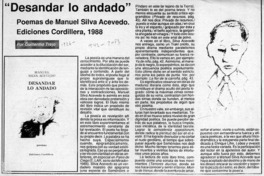 "Desandar lo andado"  [artículo] Guillermo Trejo.