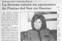 La Serena estará en encuentro de Poetas del Sur en Osorno  [artículo].