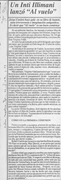 Un Inti Illimani lanzó "Al vuelo"