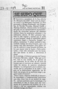 Se supo que --  [artículo].