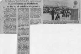 Masivo homenaje ciudadano se dio en el natalicio de poetisa