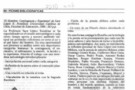 El Hombre, contingencia y esperanza