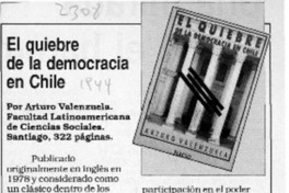 El Quiebre de la democracia en Chile  [artículo].