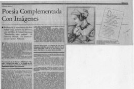 Poesía complementada con imágenes  [artículo] Isabel Cruz de Aménabar.