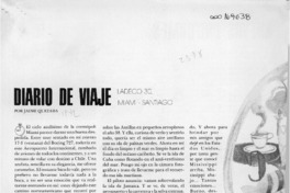 Diario de viaje  [artículo] Jaime Quezada.