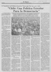"Chile, una política exterior para la democracia"