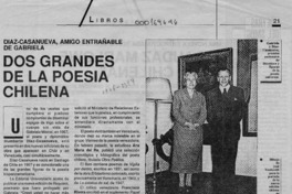 Dos grandes de la poesía chilena  [artículo] J. L. C.