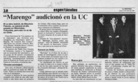 "Marengo" audicionó en la UC  [artículo].