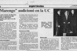 "Marengo" audicionó en la UC  [artículo].