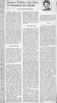 Humor político sin base ni dominio del medio