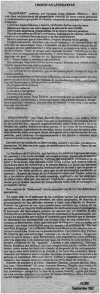 Crónicas literarias