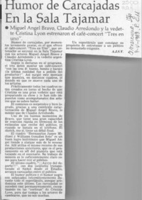 Humor de carcajadas en la Sala Tajamar